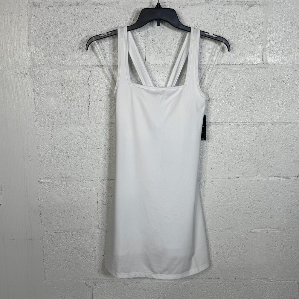 ID Ideology Women's Performance Square-Neck Dress, Bright White Medium